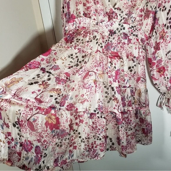 Free People Delicate & Femine Floral Long Sleeve Dress - Picture 3 of 7